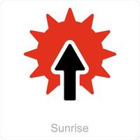 Sun Rise and weather icon concept vector