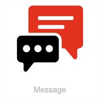 message and chat icon concept vector