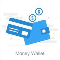 Money Wallet and currency icon concept vector