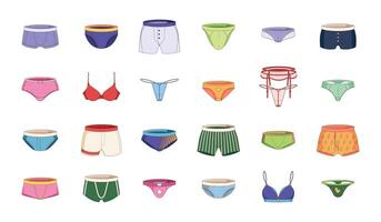 Premium Vector  Types of female panties for substitution of