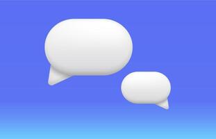 Two white speech bubbles concept isolated on background vector