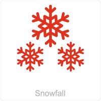 Snowfall and weather icon concept vector