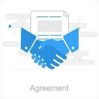 Agreement and contract icon concept vector