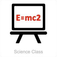 Ciencias clase y básico Ciencias icono concepto vector