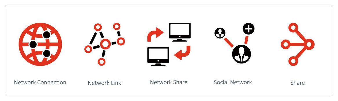 red conexión y red Enlaces vector