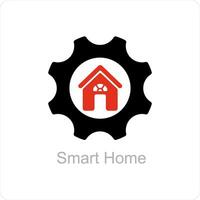 smart home and control icon concept vector