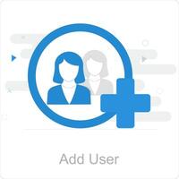 Add User and user icon concept vector