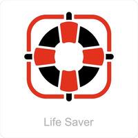 life saver and help icon concept vector