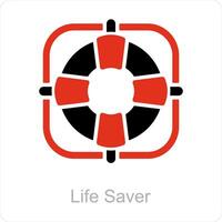 life saver and help icon concept vector