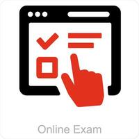 Online Exam and education icon concept vector