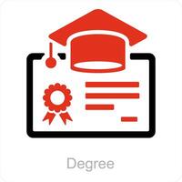 Degree and document icon concept vector