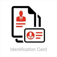 Identification Card and proof icon concept vector