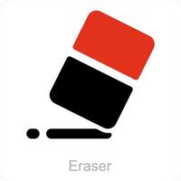 Eraser and remove icon concept vector