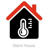 Warm House and home icon concept vector