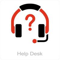 help desk and call center icon concept vector