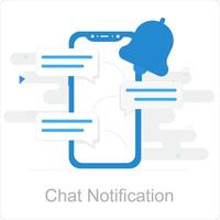 charla notificación y alerta icono concepto vector