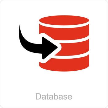 Database and data icon concept vector