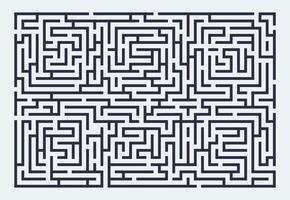 Rectangle maze. Labyrinth with square paths and complicated riddles, maze game with lost direction and way out. Vector illustration