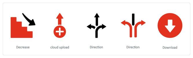 Decrease and cloud upload vector