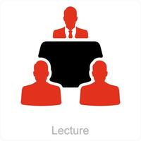 lecture and office icon concept vector