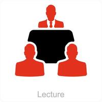 lecture and office icon concept vector