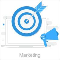 márketing y estrategia icono concepto vector