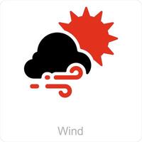 viento y aire icono concepto vector