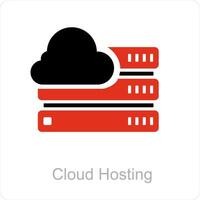 Cloud Hosting and computing icon concept vector