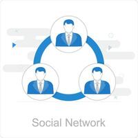 Social Network and digital icon concept vector