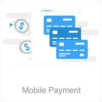 Mobile Payment and app icon concept vector