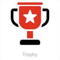 Trophy and school icon concept vector