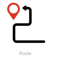 route and location icon concept vector