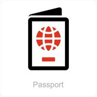 passport and pass icon concept vector