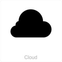 nube y clima icono concepto vector