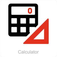 Calculator and math icon concept vector