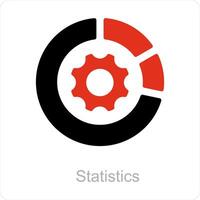 Statistics and chart icon concept vector