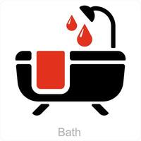 Bath and hotel icon concept vector