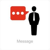 Message and chat icon concept vector