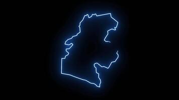 map of Santa Rosa in argentina with glowing neon effect video