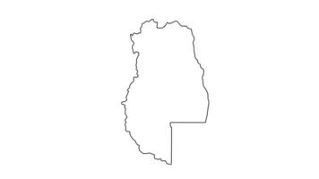 animated sketch of the map of Mendoza in Argentina video