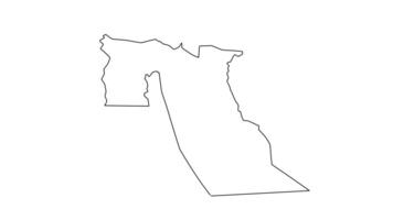 animated sketch map of El-Oued in algeria video