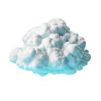 ai gegenereerd 3d wolk klem kunst png