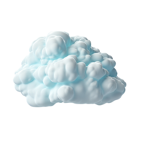 ai gegenereerd 3d wolk klem kunst png