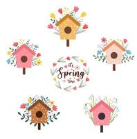 Flower collection with leaves, floral bouquets. Vector flowers. Spring art print with botanical elements. Happy Easter. Folk style. Posters for the spring holiday. icons isolated on white background.