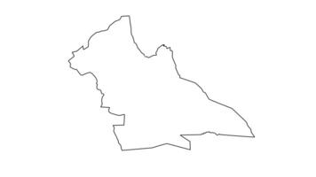 animated sketch map of Laghouat in algeria video