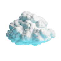 ai gegenereerd 3d wolk klem kunst png