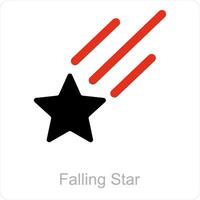 Falling Star and meteor icon concept vector