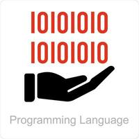 programación idioma y código icono concepto vector