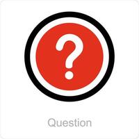 Question and help icon concept vector