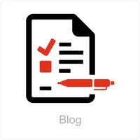 Blog and article icon concept vector